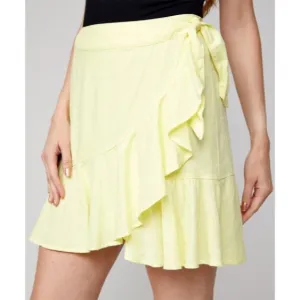 ☀️ NWT Free People Ruffle My Feathers Skirt - Lemon Gelato Yellow
