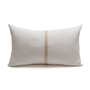 12"x22" Sand Single Stripe Shibori Lumbar Pillow