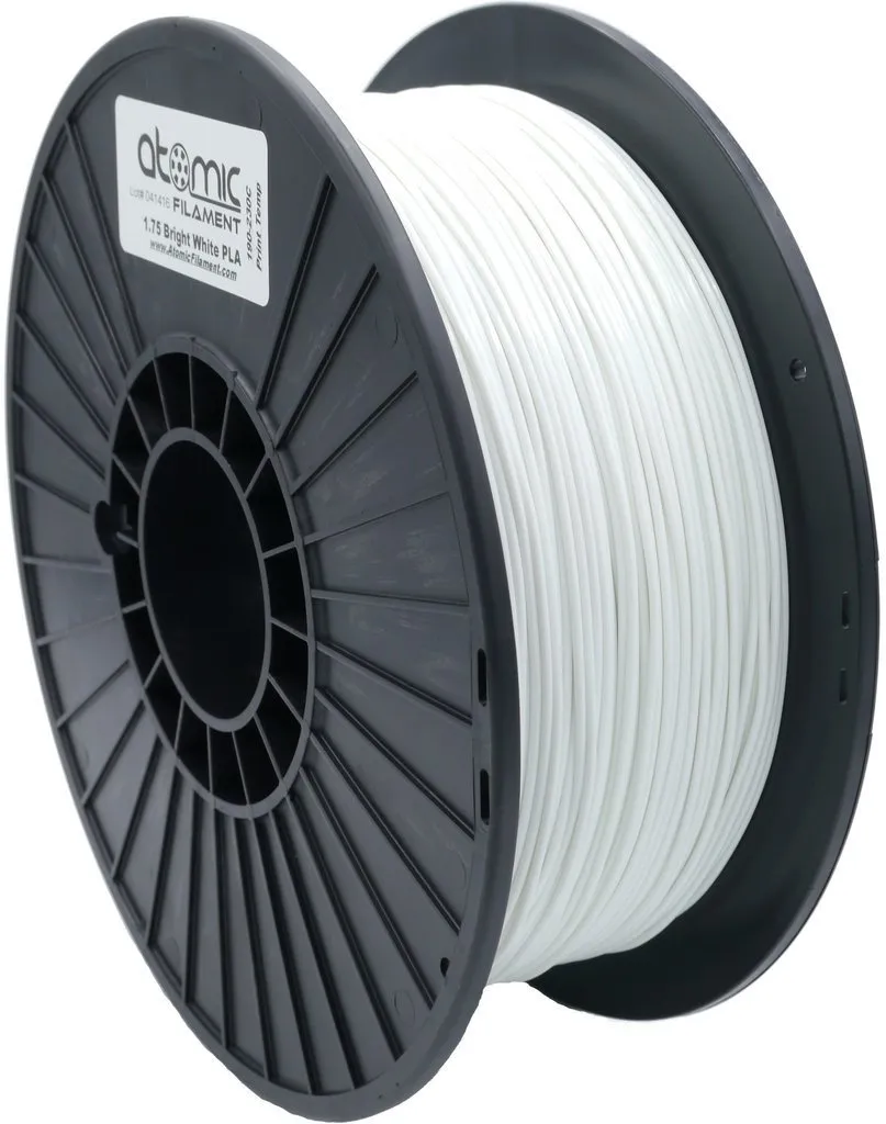 1.75 mm Bright White PLA Atomic Filament 1kg Spool