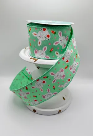 2.5" Playful Bunnies: Mint, Multi (10 Yards) RGF1562AN