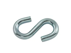 2" X 0.187  Bright Zinc "S" Hook, Lot 50