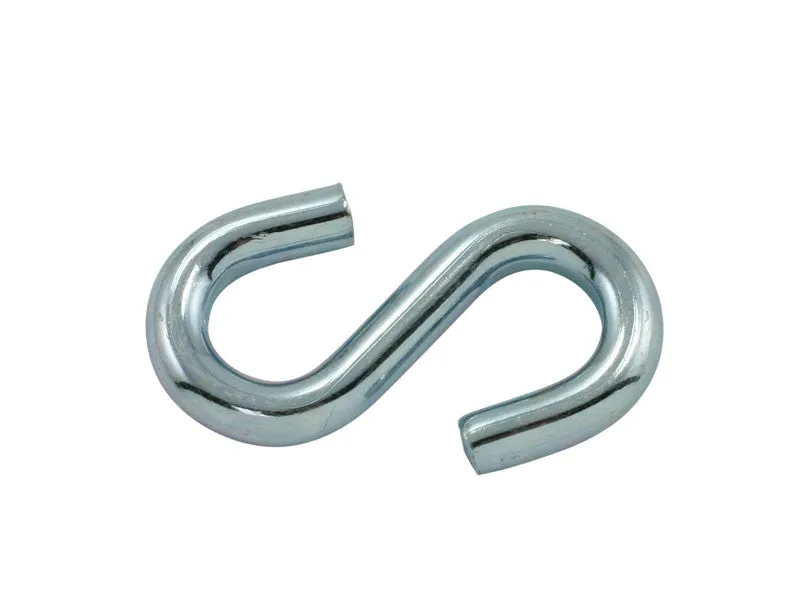 2" X 0.187  Bright Zinc "S" Hook, Lot 50