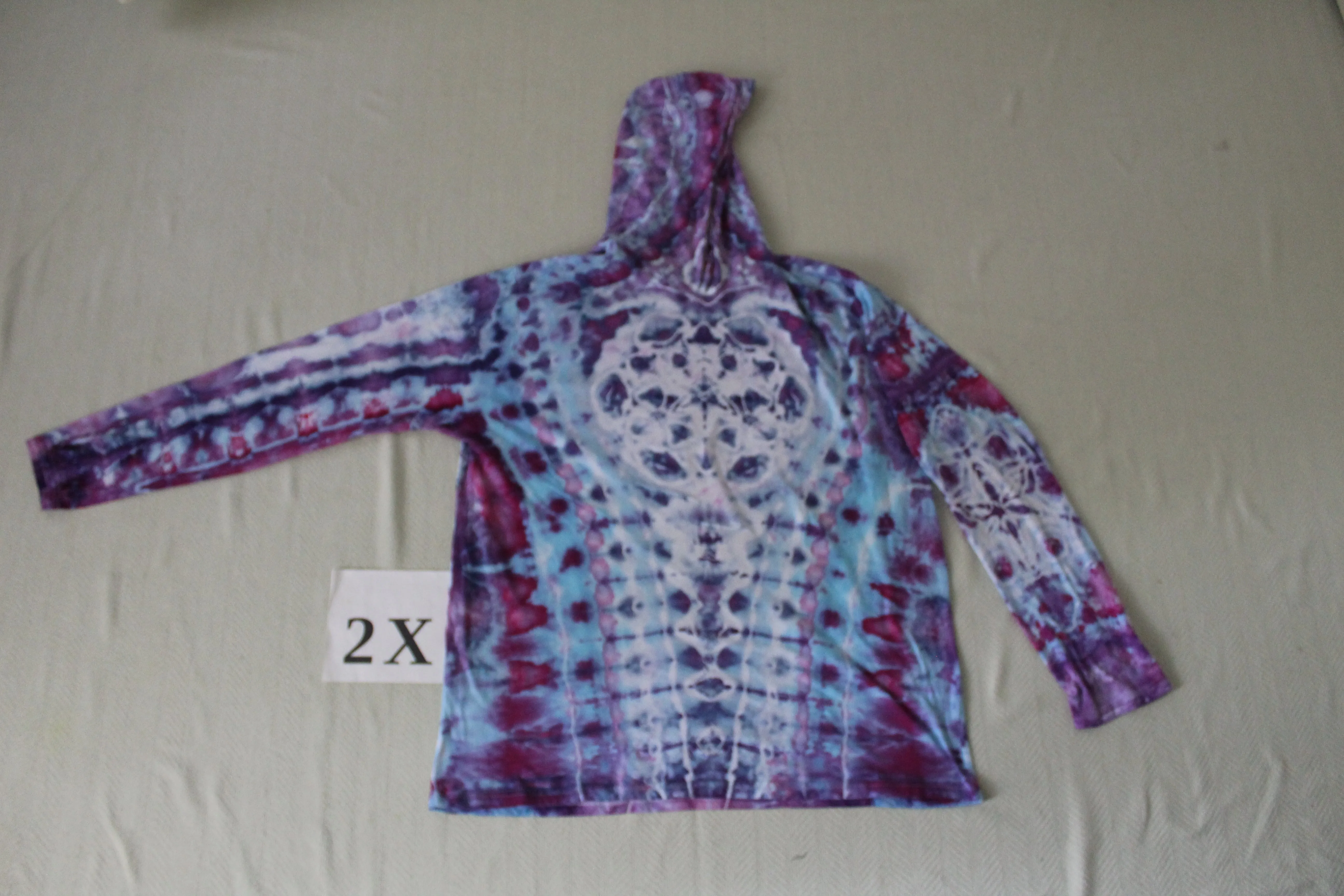 2X Long Sleeve Hooded Shirt