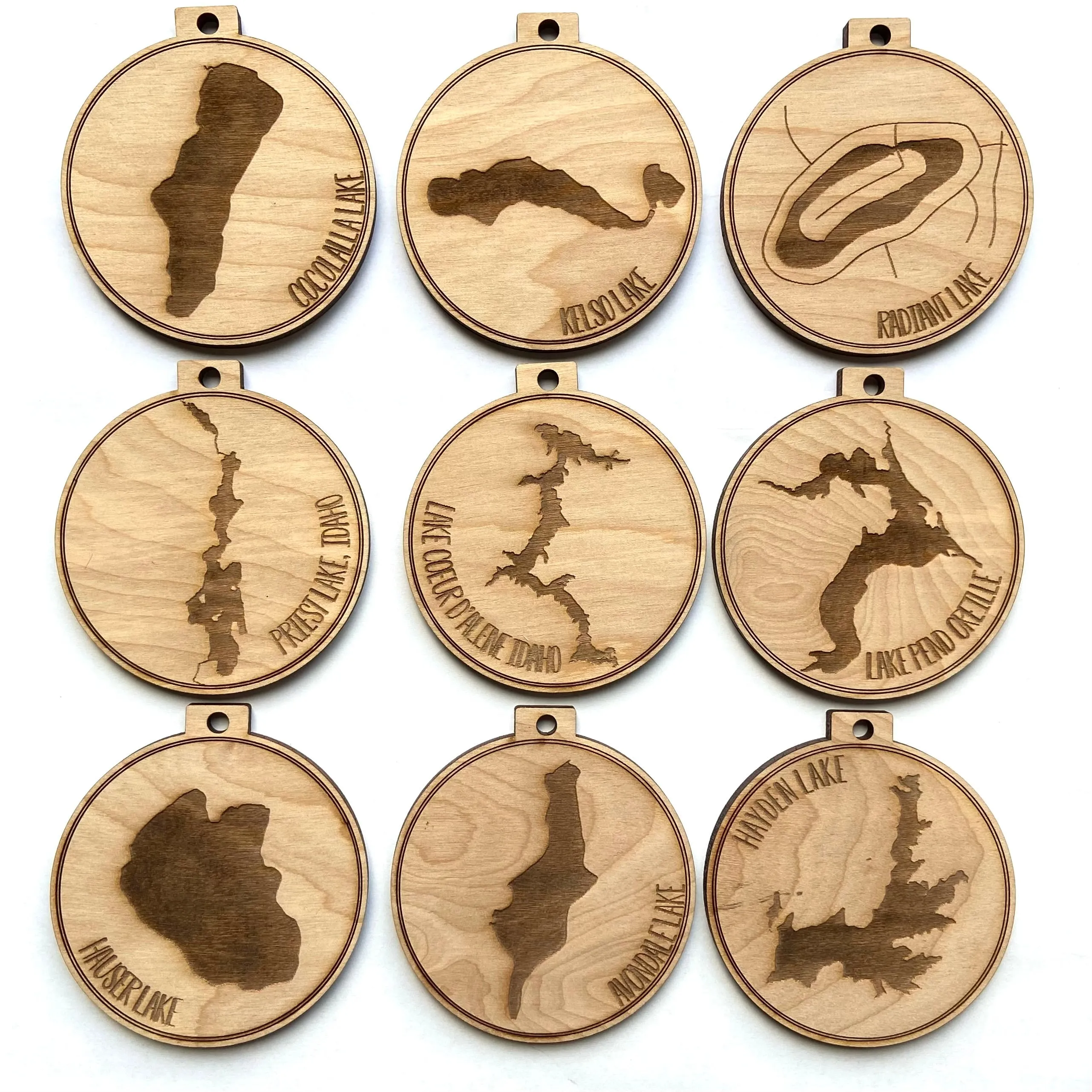 3” Custom Lake Engraved Christmas Ornament