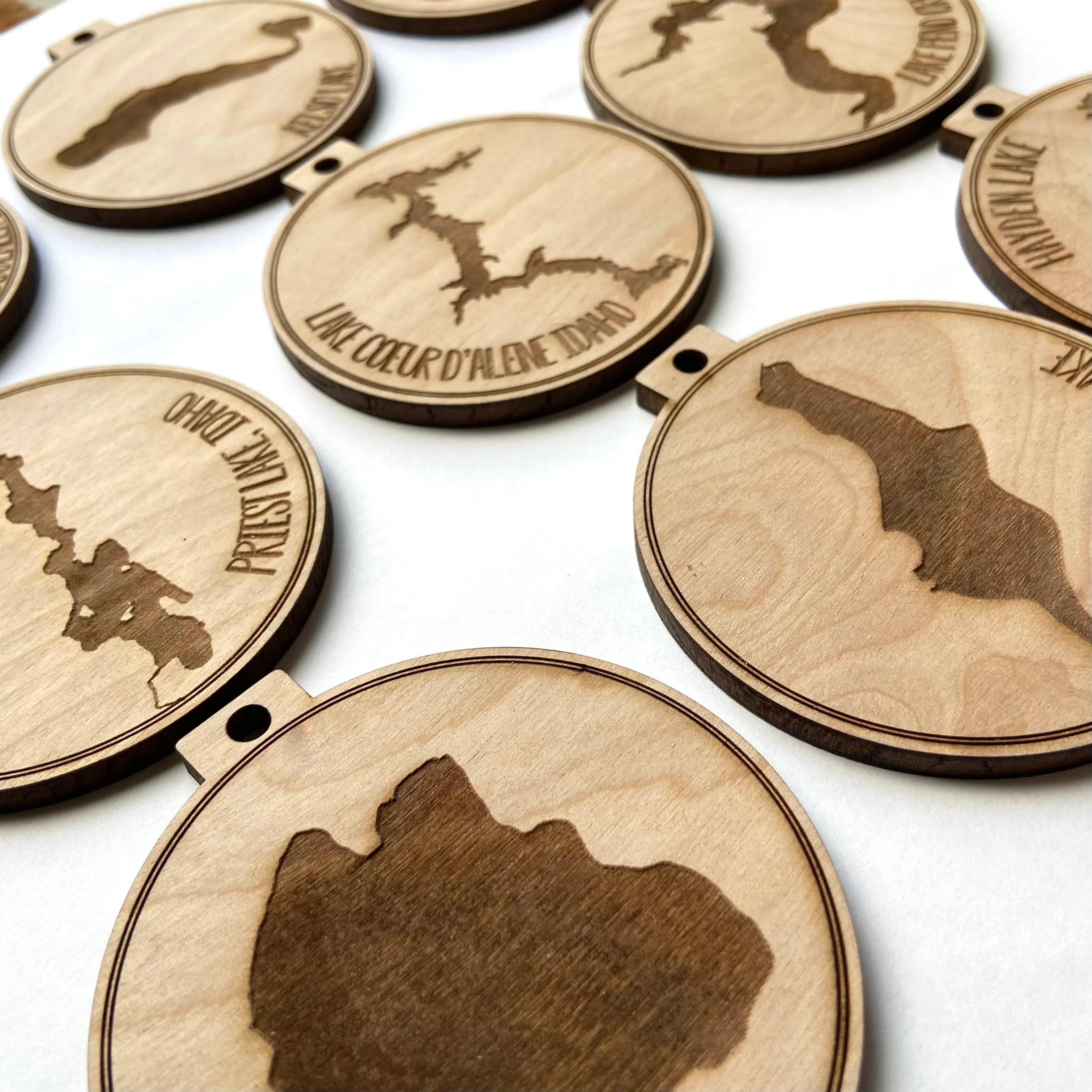 3” Custom Lake Engraved Christmas Ornament