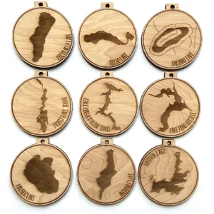 3” Custom Lake Engraved Christmas Ornament