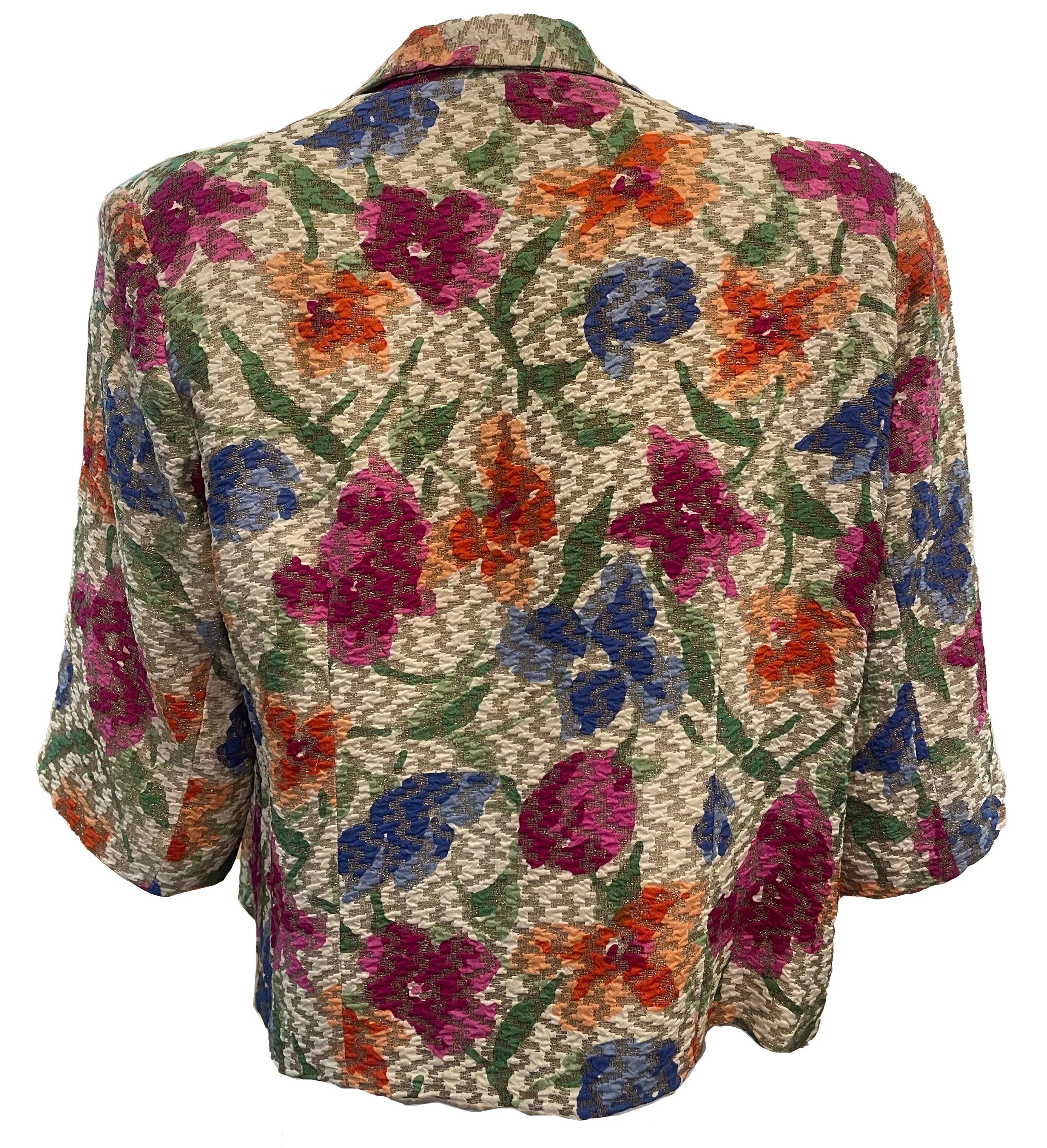 30s Gold Lame Floral Evening Jacket