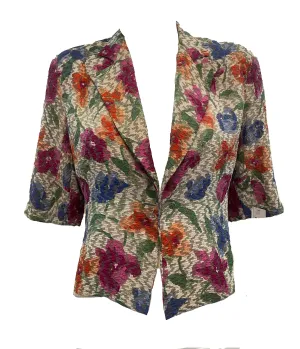30s Gold Lame Floral Evening Jacket