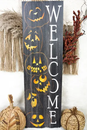 36 x 10.5 Halloween Pumpkins Porch Sign