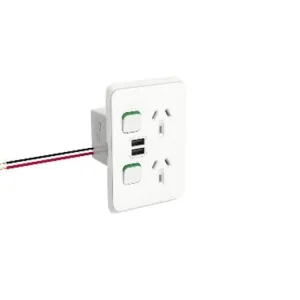 392USBAC Double USB Power Point