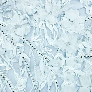 3D Floral Lace White