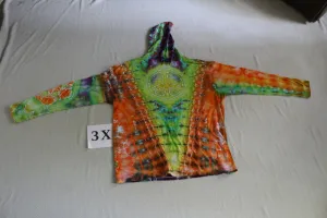 3X Long Sleeve Hooded Shirt