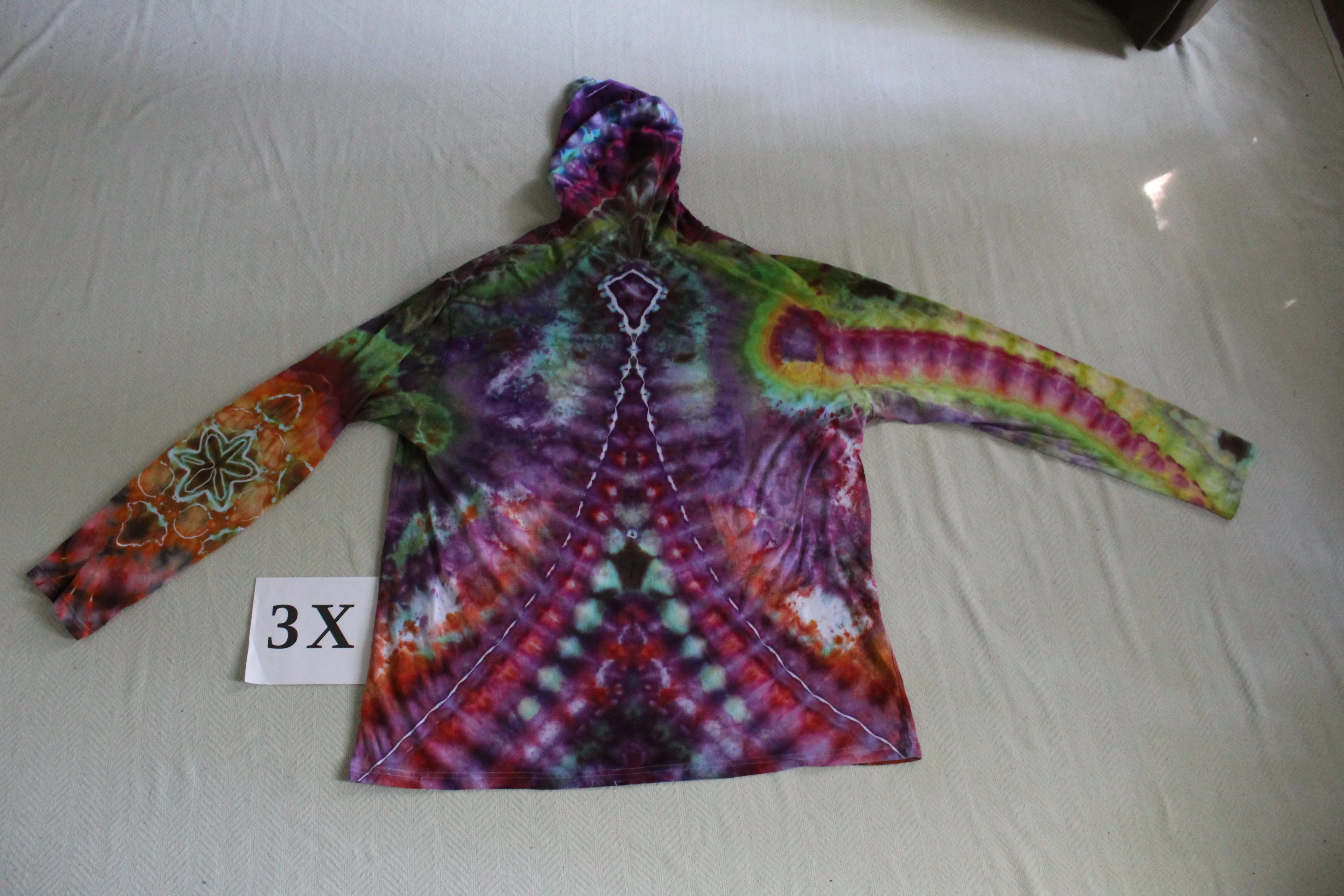 3X Long Sleeve Hooded Shirt