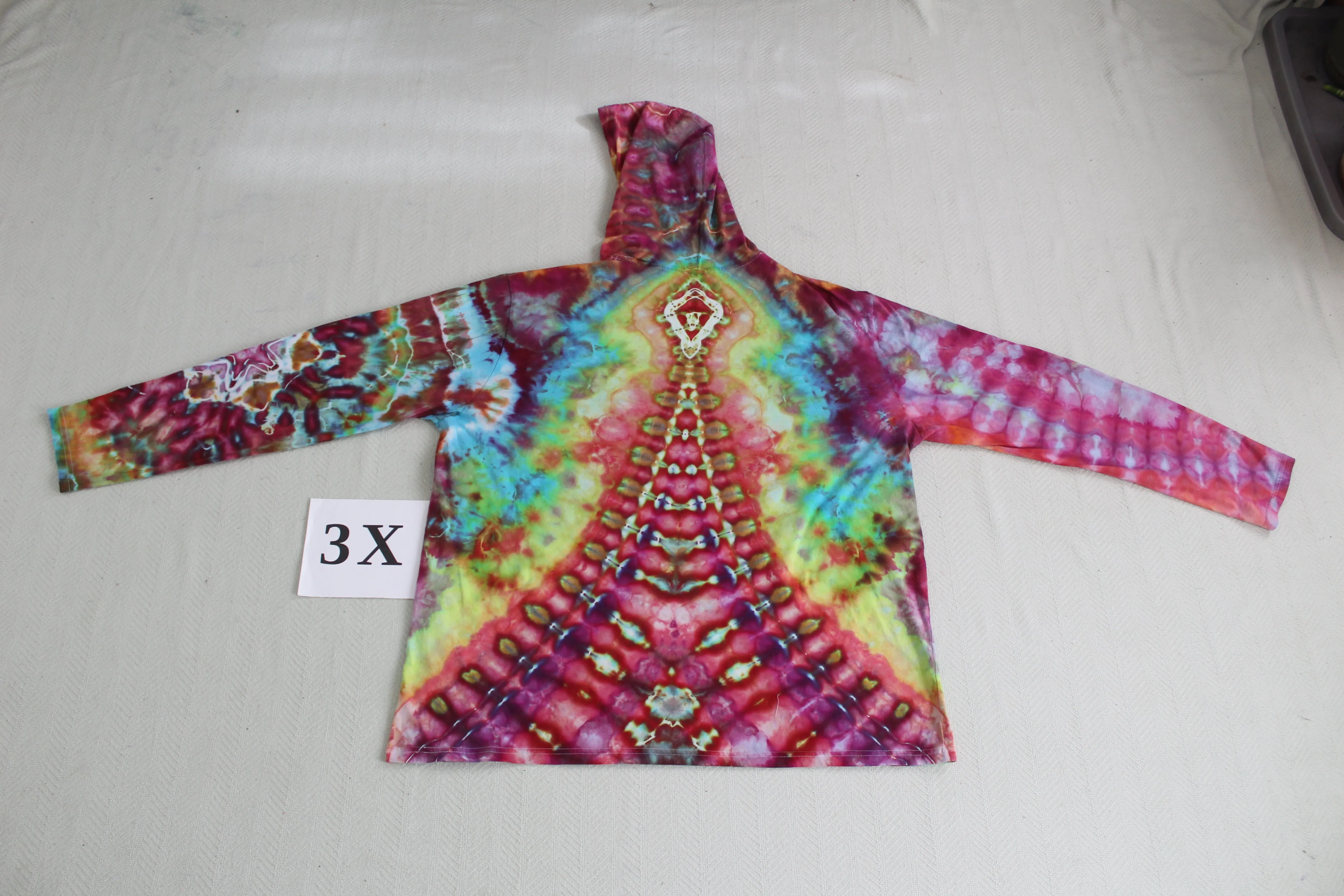 3X Long Sleeve Hooded Shirt