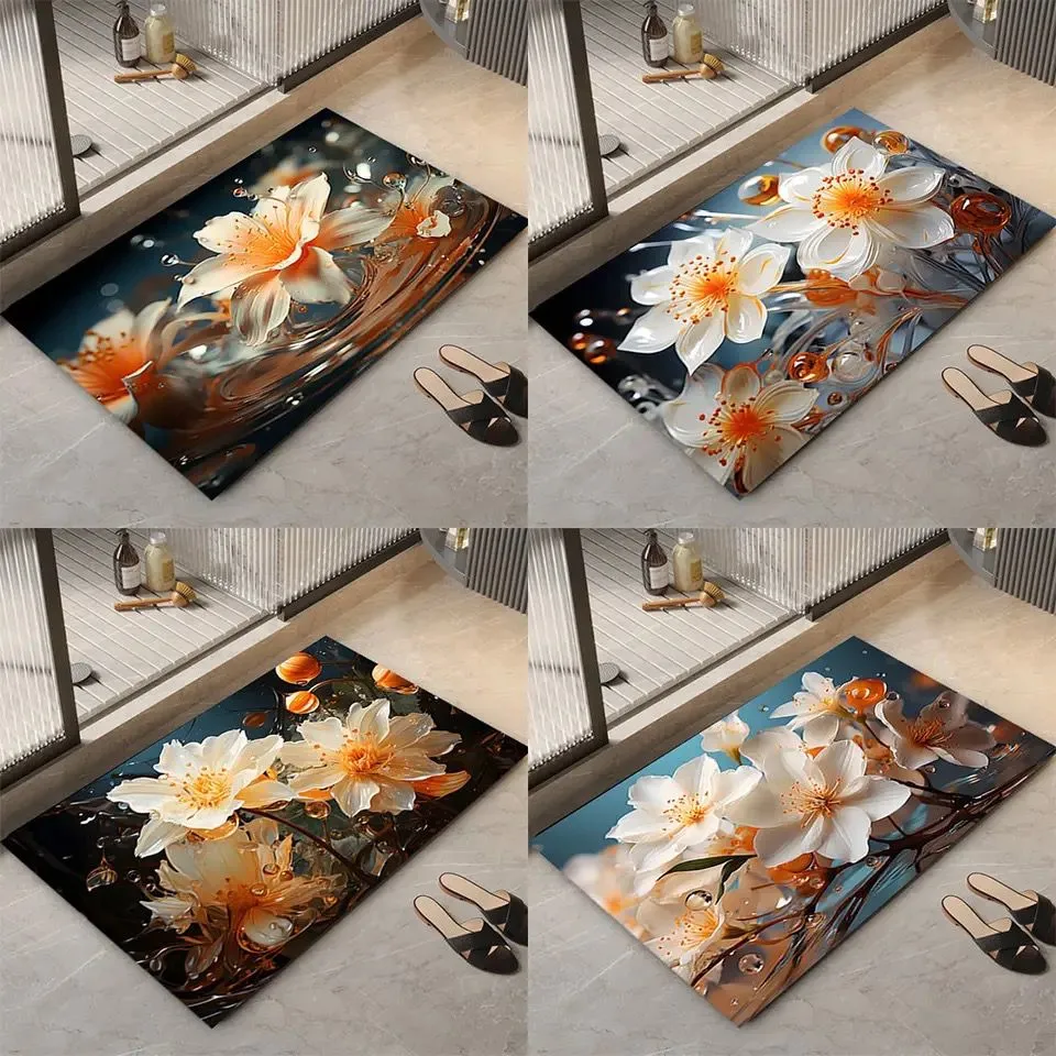 40*60cm 3D Colorful Flower Mat
