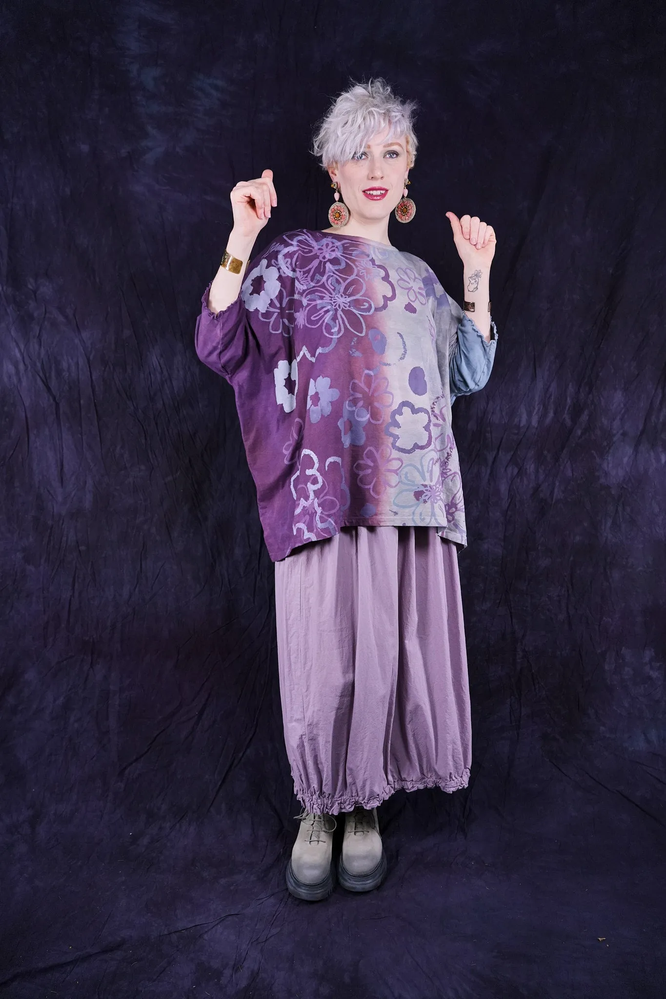 4184 Airy Lawn Skirt Sea Fog