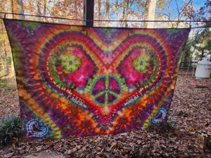 5’x7’ Peace Heart Double Mandala