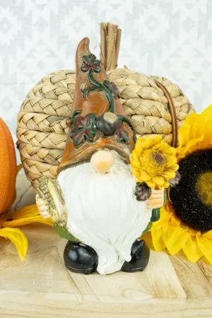6.5 x 4 Harvest Time Gnome Resin Figurine