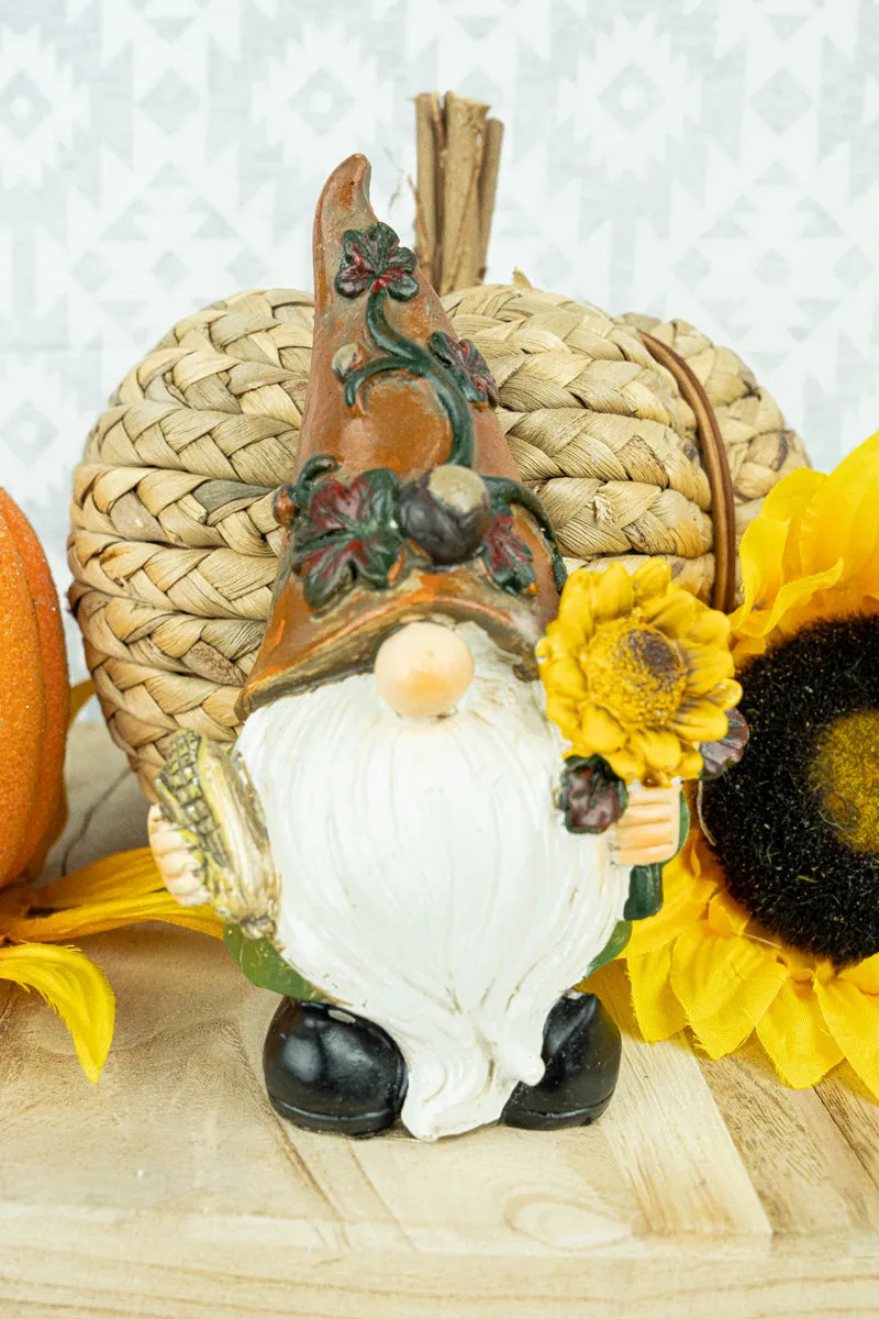 6.5 x 4 Harvest Time Gnome Resin Figurine