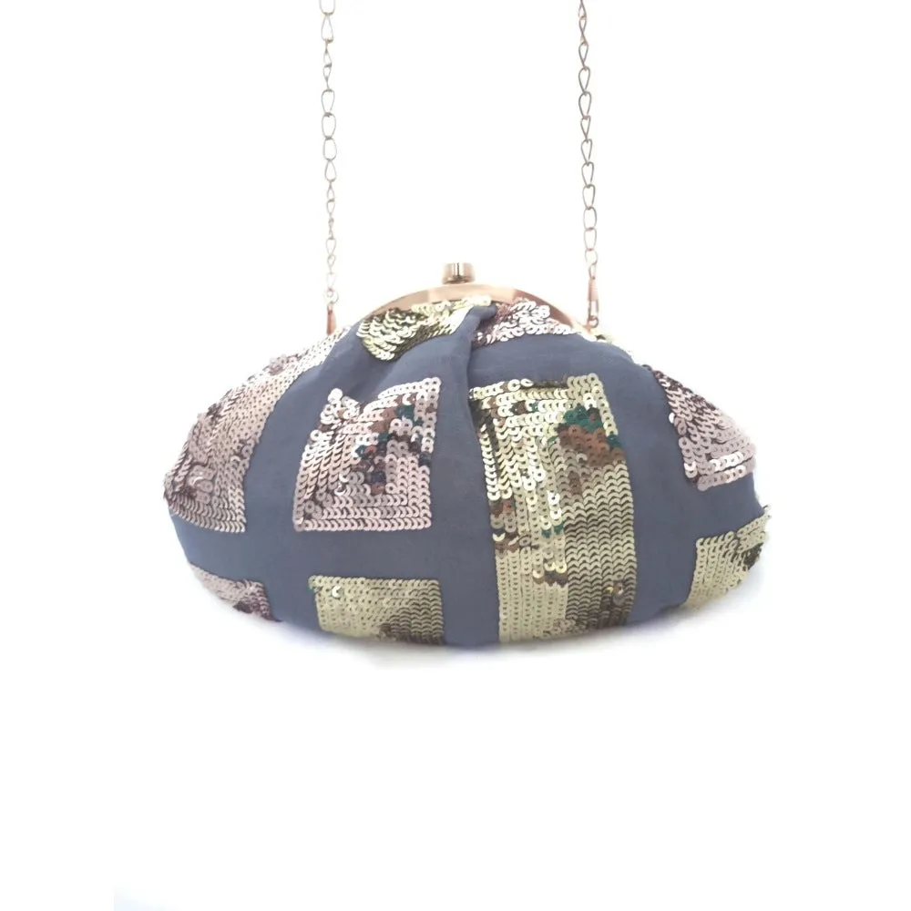 A Clutch Story Ablaze sequins Soft Pouch