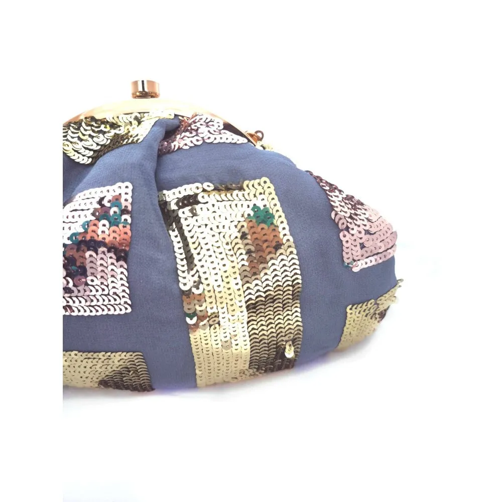 A Clutch Story Ablaze sequins Soft Pouch