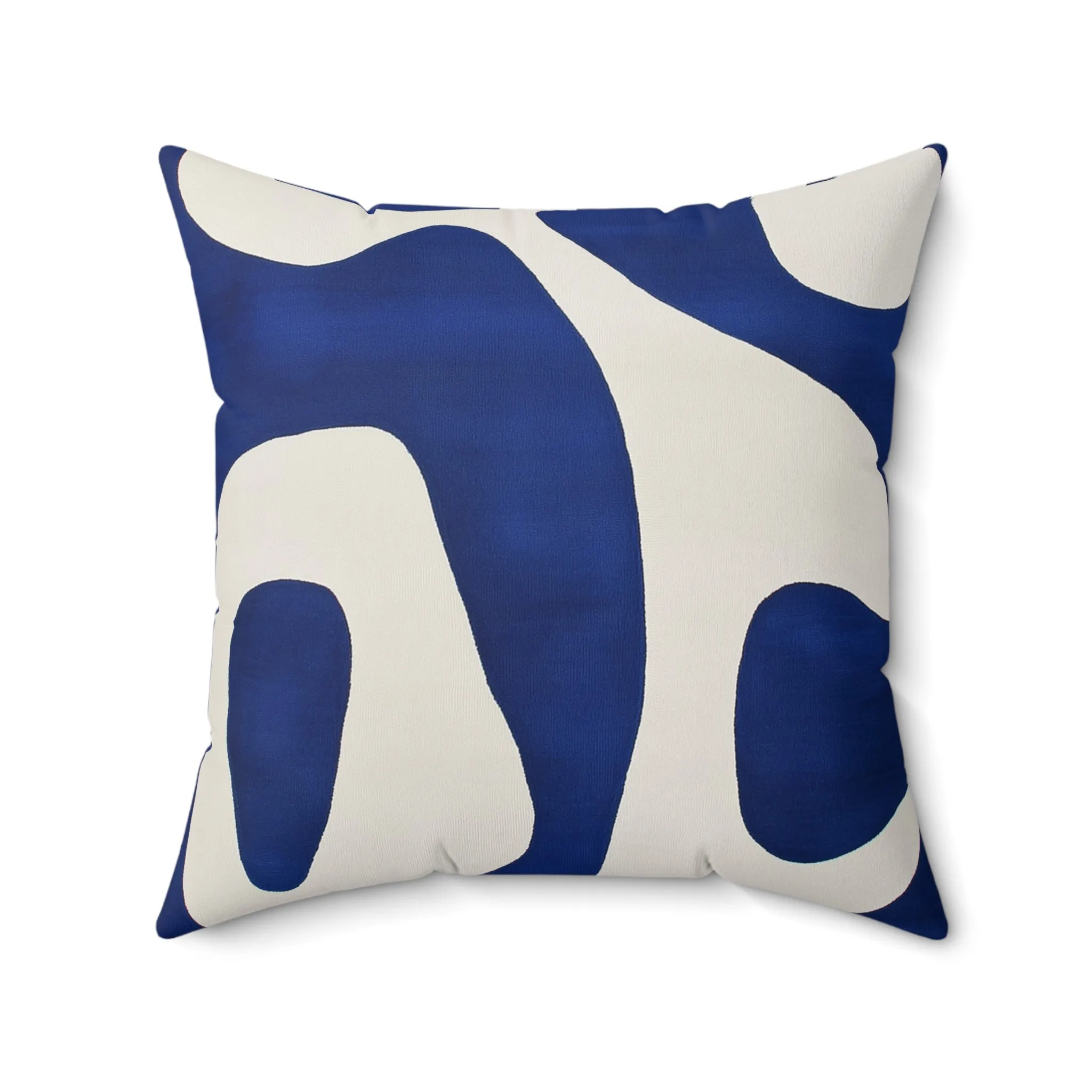 Abstract Blue & White Artistic Pillow