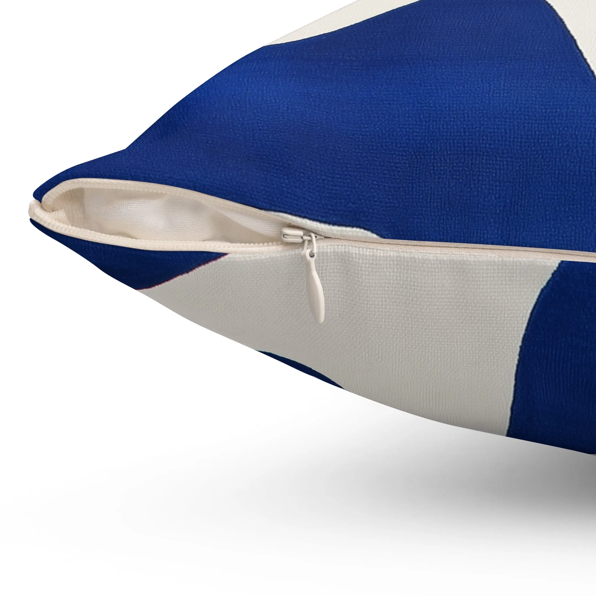 Abstract Blue & White Artistic Pillow