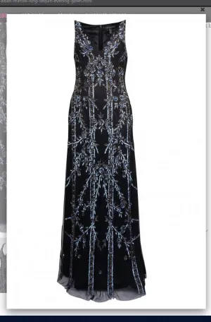 Aidan Mattox MD1E202877  Long Sequin Evening Gown
