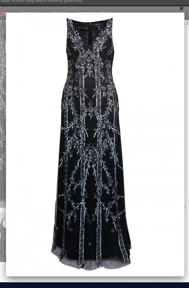 Aidan Mattox MD1E202877  Long Sequin Evening Gown