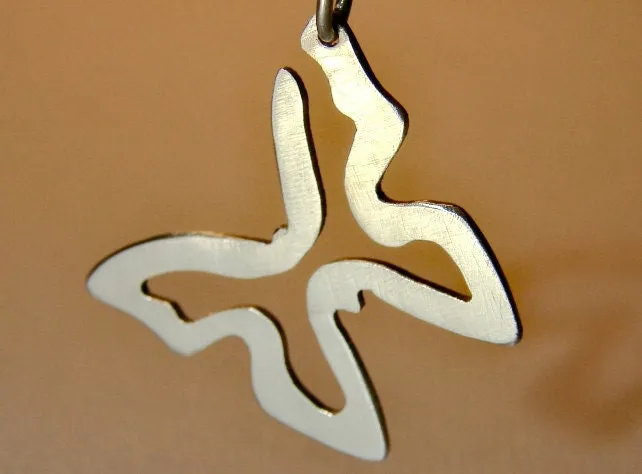 Airy Butterfly Necklace in Sterling Silver