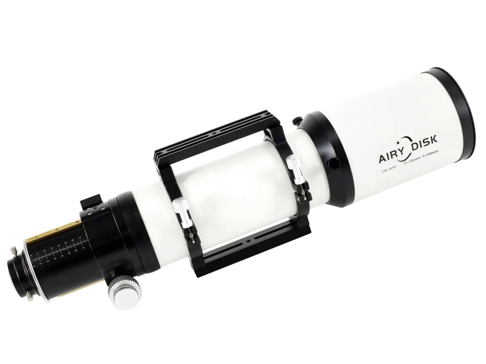 Airy Disk APO 106mm f/6.6 Triplet ED FCD-100 Apochromatic Refractor w/ Aluminum Case and 0.75x Flattener