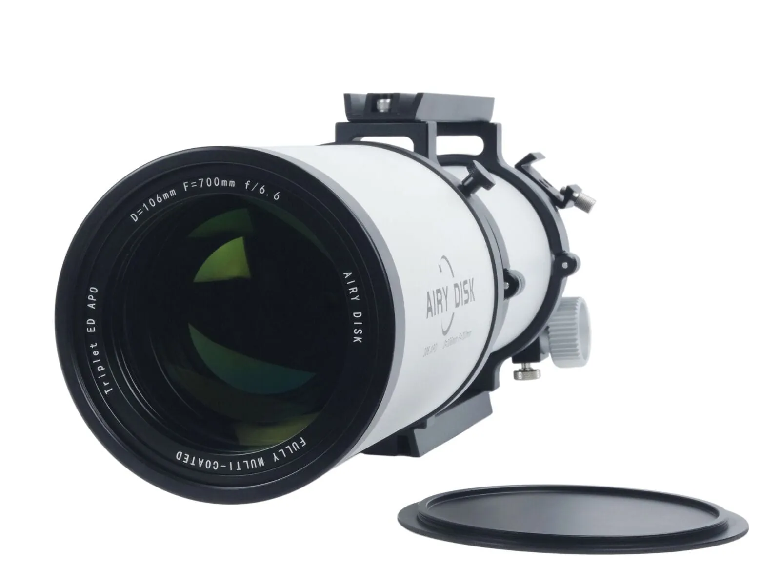 Airy Disk APO 106mm f/6.6 Triplet ED FCD-100 Apochromatic Refractor w/ Aluminum Case and 0.75x Flattener