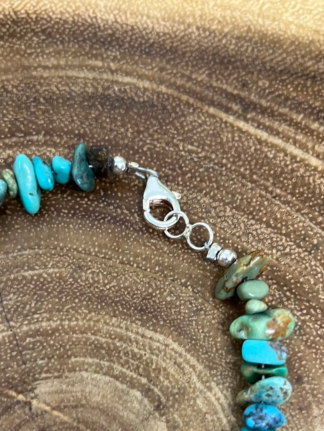 Airy Tumbled Turquoise Sterling Bracelet