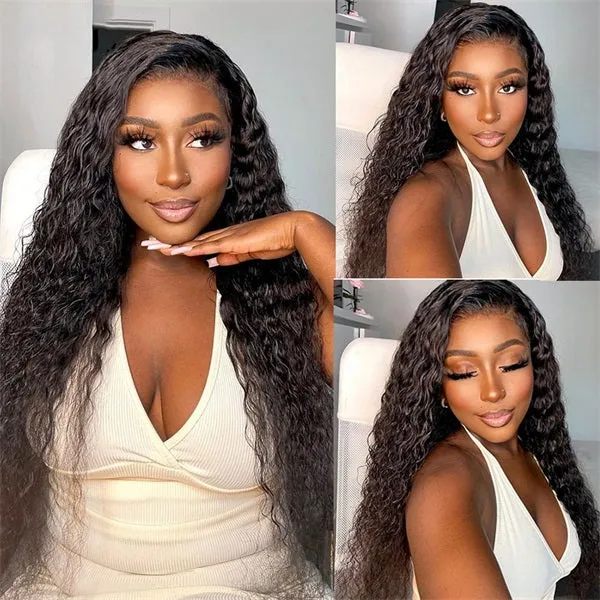 Airy Wig Cap Water Wave 13x4 Lace Front Wigs Transparent Glueless Lace Wigs