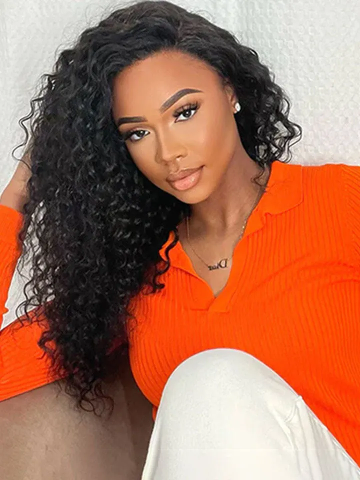 Airy Wig Cap Water Wave 13x4 Lace Front Wigs Transparent Glueless Lace Wigs
