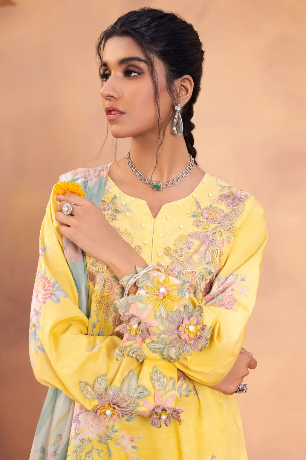 AL-07 Aanisah  | Iznik Aashiyan Embroidered Unstitched Festive Lawn Collection23
