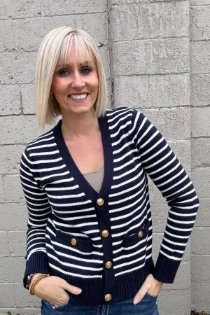 Amelia Gold Button Cardi