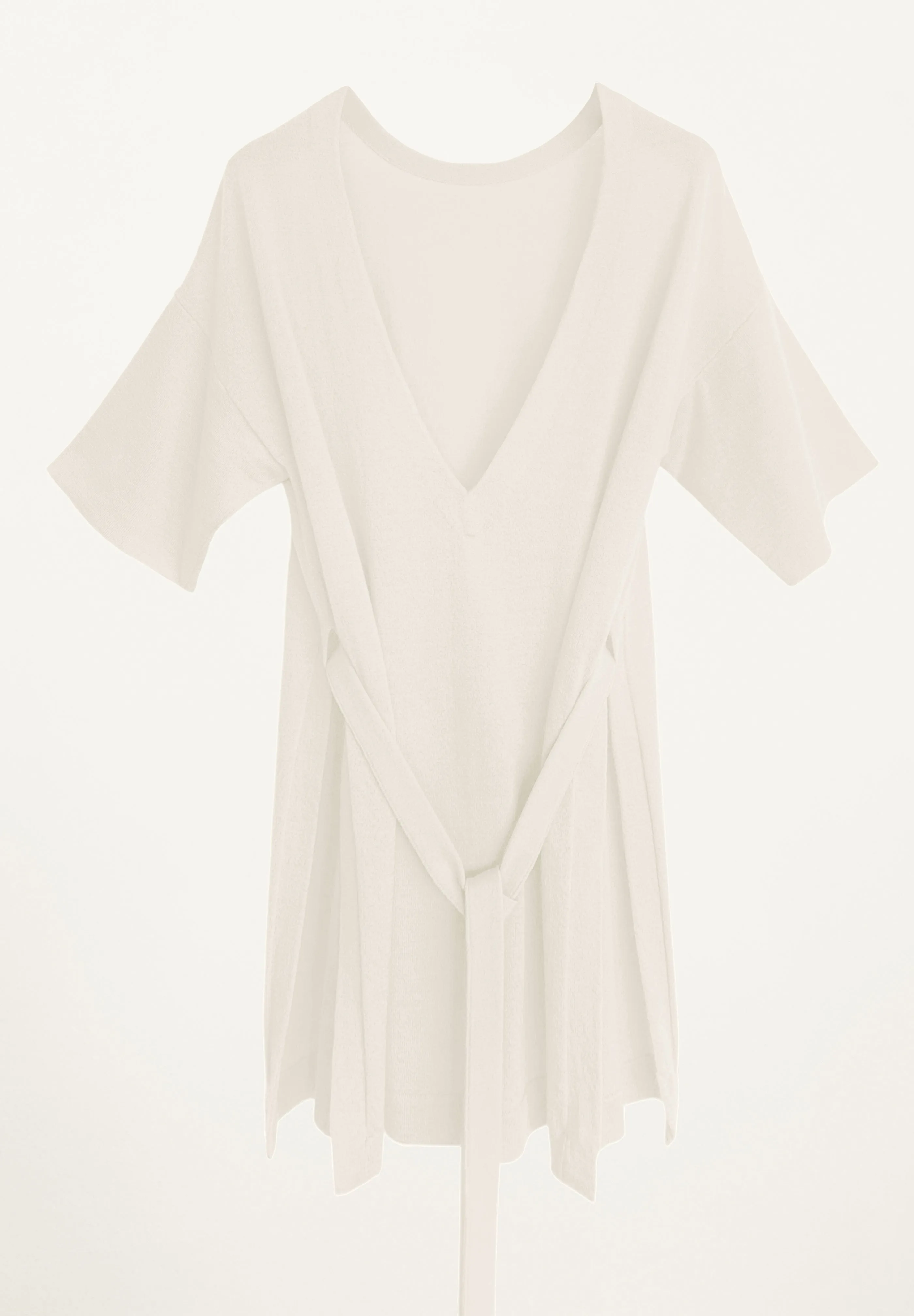 Amira Low Back Tee in Parchment