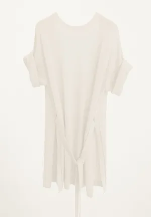 Amira Low Back Tee in Parchment