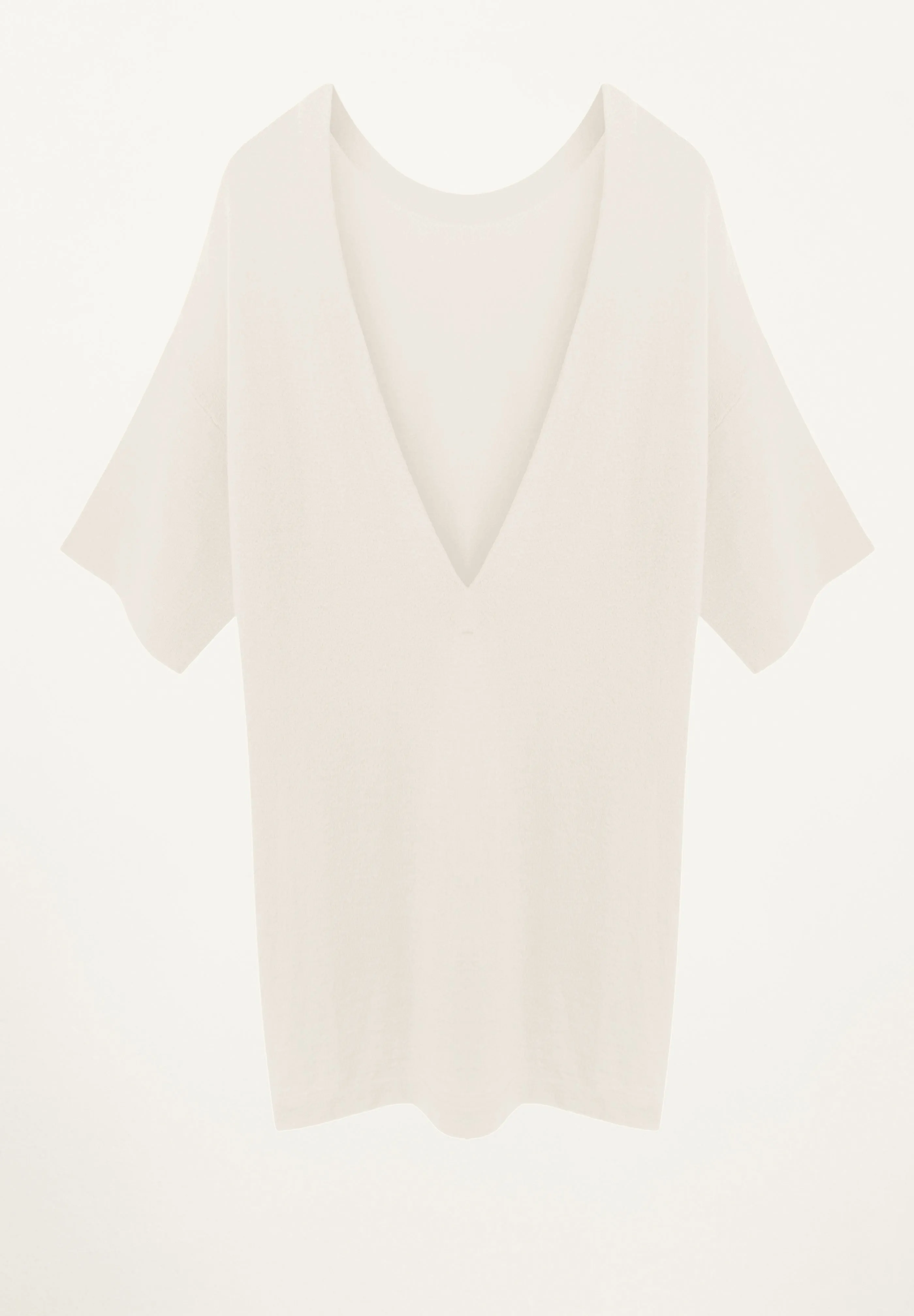Amira Low Back Tee in Parchment