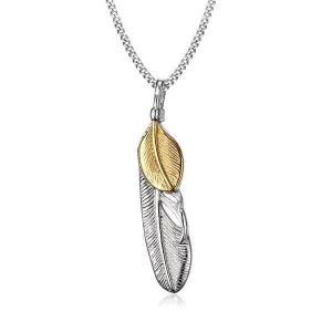 Angel Feather Pendant Necklace