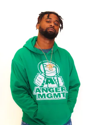 ANGER MANAGEMENT LifeStyle Iconic Logo Hoodie | Green / Kelly | Mens