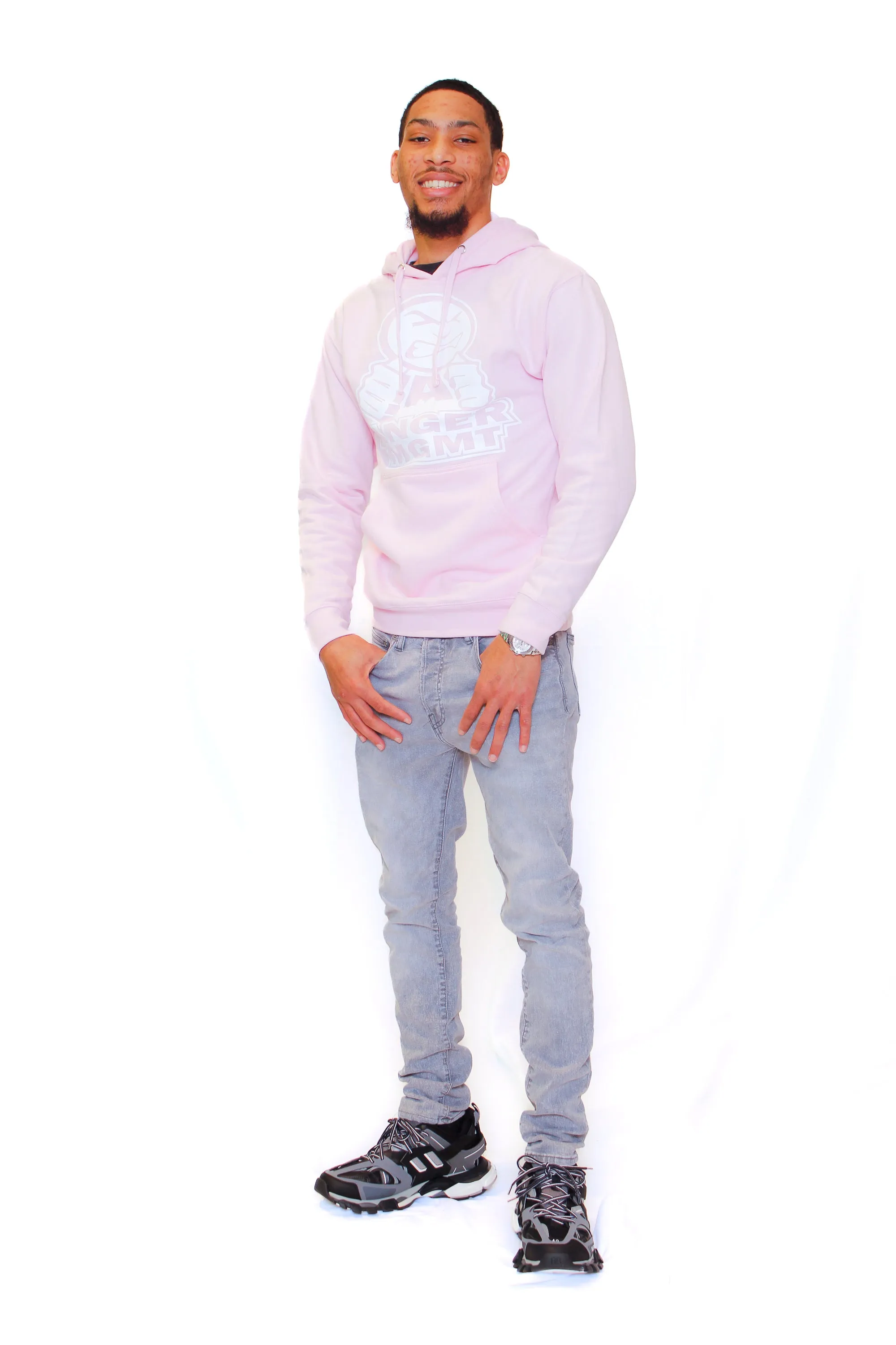 ANGER MANAGEMENT LifeStyle Iconic Logo Hoodie | Pink | Mens