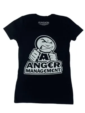 ANGER MANAGEMENT LifeStyle Iconic Logo Tee | Black | Womens
