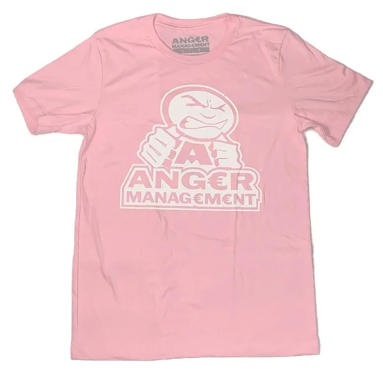ANGER MANAGEMENT LifeStyle Iconic Logo Tee | Pink | Mens
