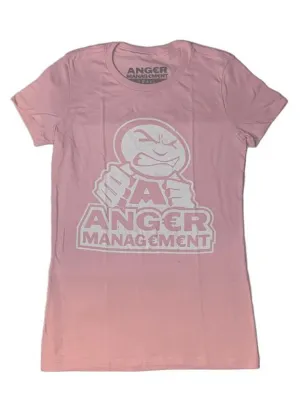 ANGER MANAGEMENT LifeStyle Iconic Logo Tee | Pink | Womens