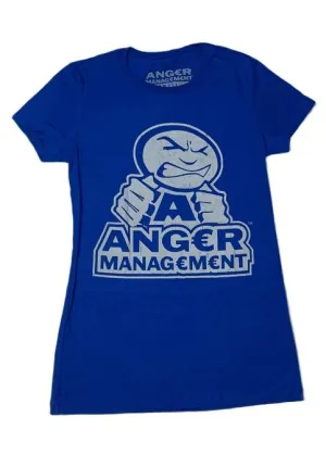 ANGER MANAGEMENT LifeStyle Iconic Logo Tee | Royal Type Blue | Womens