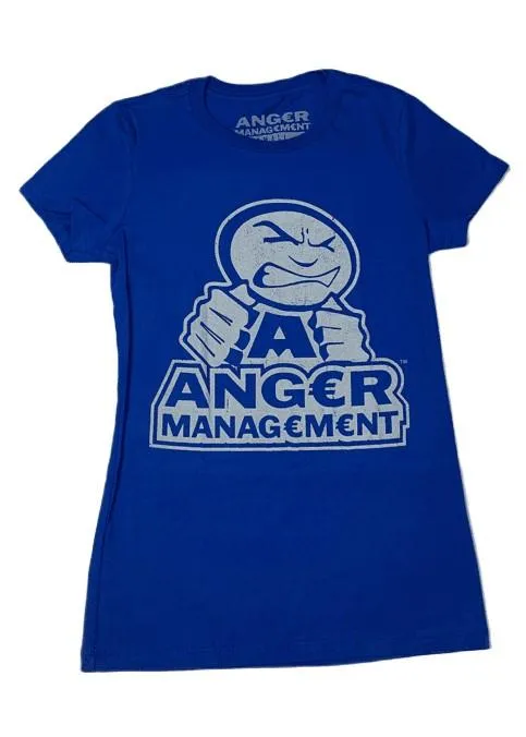 ANGER MANAGEMENT LifeStyle Iconic Logo Tee | Royal Type Blue | Womens