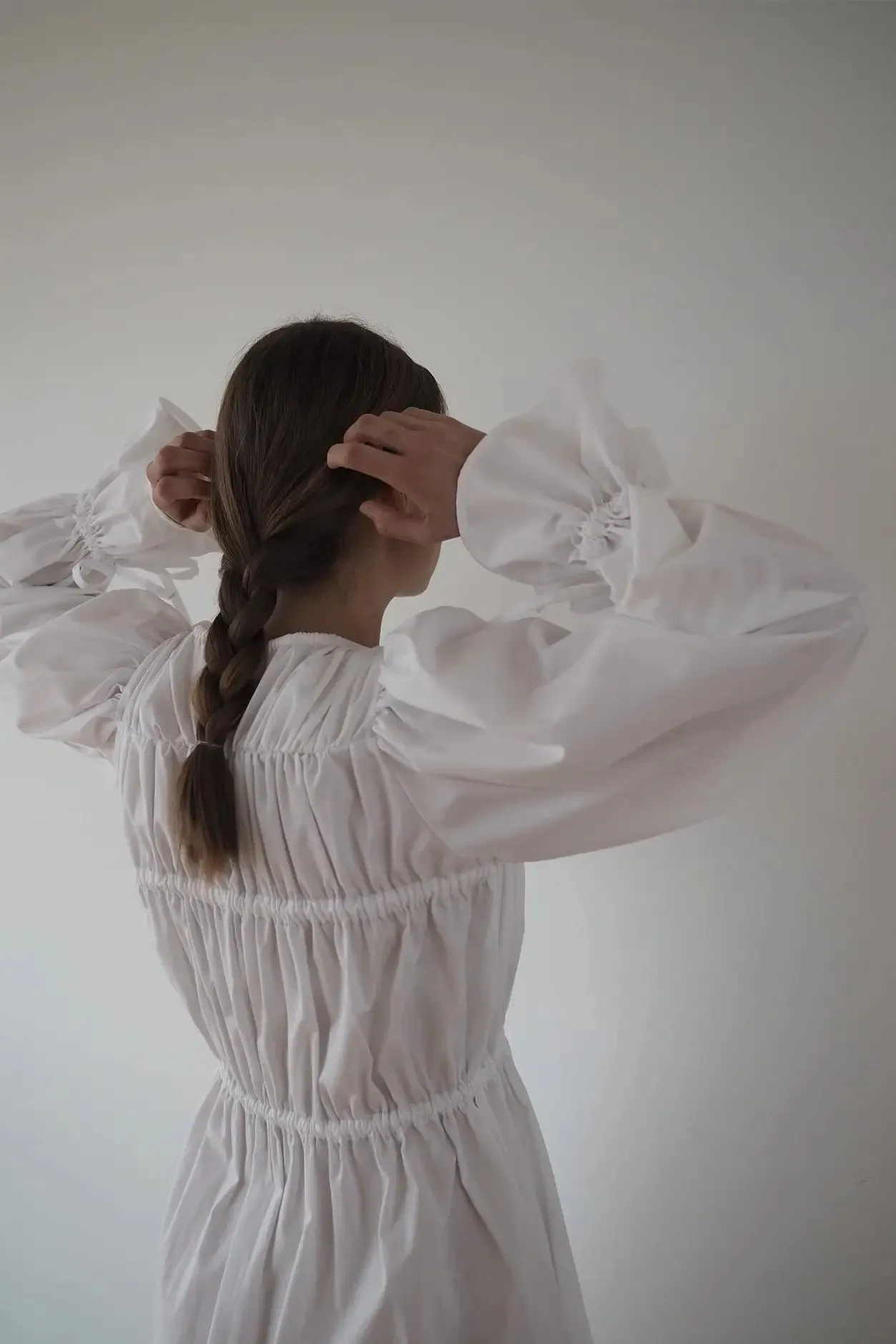 Anne 100% Organic Cotton White Dress