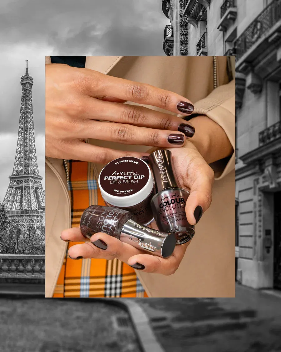 Artistic Dip & Brush - My Sweet Escape - Black Red Pearl - 23g